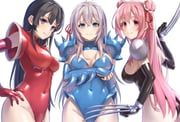 alisa_mikhailovna_kujou, barbara_(battle_circuit), fal_(phantasy_star), matsuzaka_satou, mizuki_(punisher)