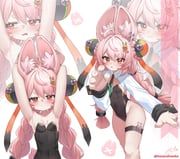 zhao_(zenless_zone_zero), zenless_zone_zero, miko_no_kamiko, 1girl, ahoge