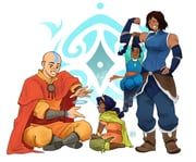 aang, korra, nisha_(avatar), pavi_(avatar), raava_(avatar)