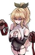 dungeon_and_fighter, gyu_(kgh9081), 1boy, 1girl, animal_collar