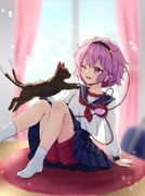 kaenbyou_rin, kaenbyou_rin_(cat), komeiji_satori, touhou, shironeko_yuuki