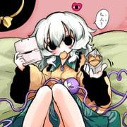 komeiji_koishi, touhou, heripantomorrow, 1girl, black_eyes