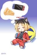 kozume_kenma, haikyuu!!, shiqi17, 1boy, animal_ears