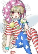 clownpiece, touhou, kouunaibennki, 1girl, :d