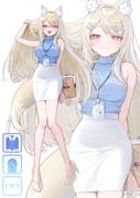 fuwawa_abyssgard, hololive, hololive_english, curry_bowl, 1girl