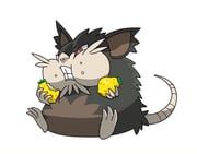 alolan_raticate, pokemon, jugemu_(kuitarann), berry_(pokemon), black_fur