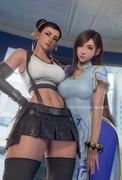 chun-li, tifa_lockhart, final_fantasy, final_fantasy_vii, final_fantasy_vii_remake