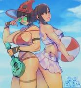 i-no, tifa_lockhart, tifa_lockhart_(shining_spirit), final_fantasy, final_fantasy_vii