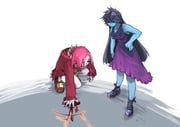 original, rightorisamraido3, 2girls, black_eyes, black_hair