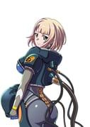 original, joy_(cyber_x_heaven), 1girl, ass, blonde_hair
