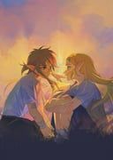 link, princess_zelda, the_legend_of_zelda, shuo_yue, 1boy