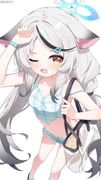 kokona_(blue_archive), kokona_(swimsuit)_(blue_archive), blue_archive, exusiai_dust, 1girl