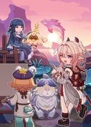 capybara_(genshin_impact), celaeno_(genshin_impact), linnea_(genshin_impact), lumi_(genshin_impact), mamere_(genshin_impact)
