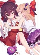 hakurei_reimu, ibuki_suika, touhou, aoi_1013ss, 2girls