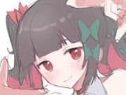nangong_yu, zenless_zone_zero, sxfnkam, black_hair, finger_frame