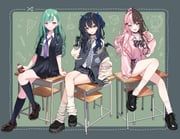 ichinose_uruha, ichinose_uruha_(6th_costume), tachibana_hinano, tachibana_hinano_(school_uniform), yakumo_beni
