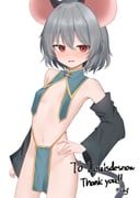 nazrin, touhou, dakuazu, 1girl, alternate_costume