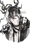 wang's_cat_(arknights), wang_(arknights), arknights, adian4, 1boy