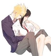 cloud_strife, tifa_lockhart, final_fantasy, final_fantasy_vii, wa6gma