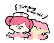 audino, nurse_joy, pokemon, pokemon_x_and_y, closed_eyes