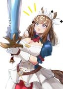almond_eye_(umamusume), pecorine_(princess_connect!), princess_connect!, umamusume, rakasei5050