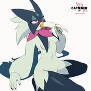 meowscarada, pokemon, feliscede, 1girl, banana