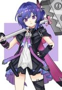prune_(genshin_impact), genshin_impact, user_zums2738, 1girl, asymmetrical_legwear