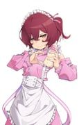 komari_chika, make_heroine_ga_oo_sugiru!, aokaly, 1girl, alternate_costume