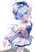 odette_(genshin_impact), genshin_impact, illustuttillust, 1girl, arm_up