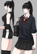 manabe_tokiko, original, fuku_(fuku_1028), 1girl, bag