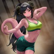 original, nau_aru, 1girl, armpits, black_hair
