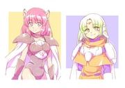 fal_(phantasy_star), phantasy_star, phantasy_star_iv, okameti, 2girls