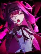 columbina_(genshin_impact), genshin_impact, ama_some_(kr0ri), 1girl, artist_name