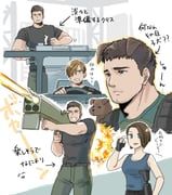 chris_redfield, jill_valentine, leon_s._kennedy, resident_evil, resident_evil:_death_island