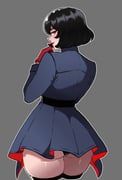 mina_(deadlock), deadlock_(game), onequart, 1girl, ass