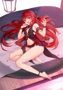 seth_(closers), closers, 1girl, arm_garter, bare_legs