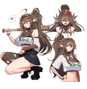 kumi_(vtuber), indie_virtual_youtuber, inhoso, 1girl, ahoge