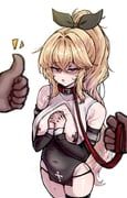 dungeon_and_fighter, gyu_(kgh9081), 1boy, 1girl, animal_collar