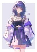 koshimizu_toru, nijisanji, 07nono06, 1girl, belt