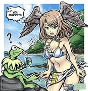eunie_(xenoblade), kermit_the_frog, muppets, xenoblade_chronicles_(series), xenoblade_chronicles_3