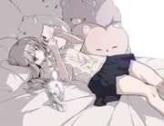 original, nyoro_(nyoronyoro000), 1girl, animal, bird