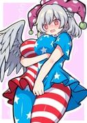 clownpiece, kishin_sagume, touhou, kukurukurukuru, 1girl