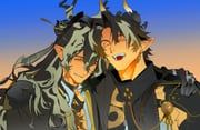 chongyue_(arknights), wang_(arknights), arknights, jc99_zxml, 2boys