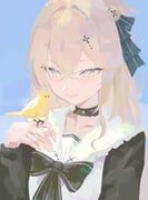 tokino_mary, stellive, nbee_ya, 1girl, bird
