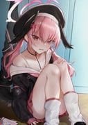 koharu_(blue_archive), blue_archive, biuyuyu, 1girl, anger_vein