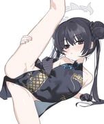 kisaki_(blue_archive), blue_archive, measho, 1girl, black_dress