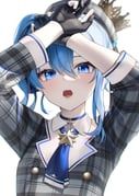 hoshimachi_suisei, hoshimachi_suisei_(1st_costume), hololive, thomas_8000, 1girl