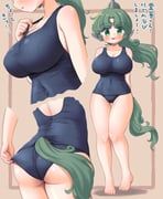 komano_aunn, touhou, arinu, 1girl, alternate_costume