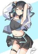 miyamai_moca, synthesizer_v, hymgkamui, 1girl, aqua_eyes