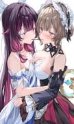 columbina_(genshin_impact), sandrone_(genshin_impact), genshin_impact, kima_(jp4g6kfhb842057), 2girls